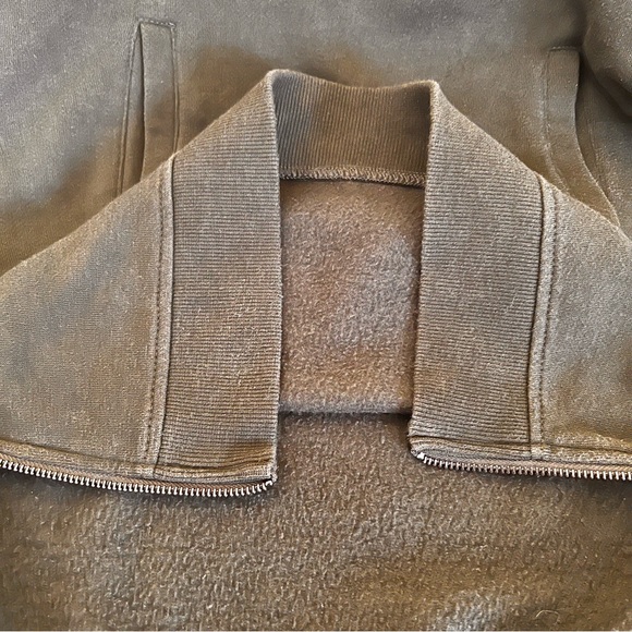 Elena Fabletics XS Dark Olive SweatShirt Dress Fleece Lining Front Pockets - Picture 8 of 12